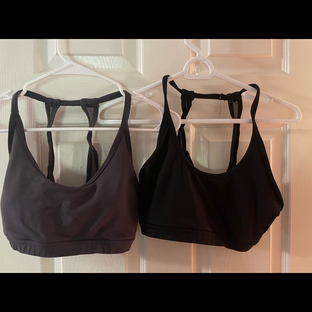 Pair of cute straps back sports bras.